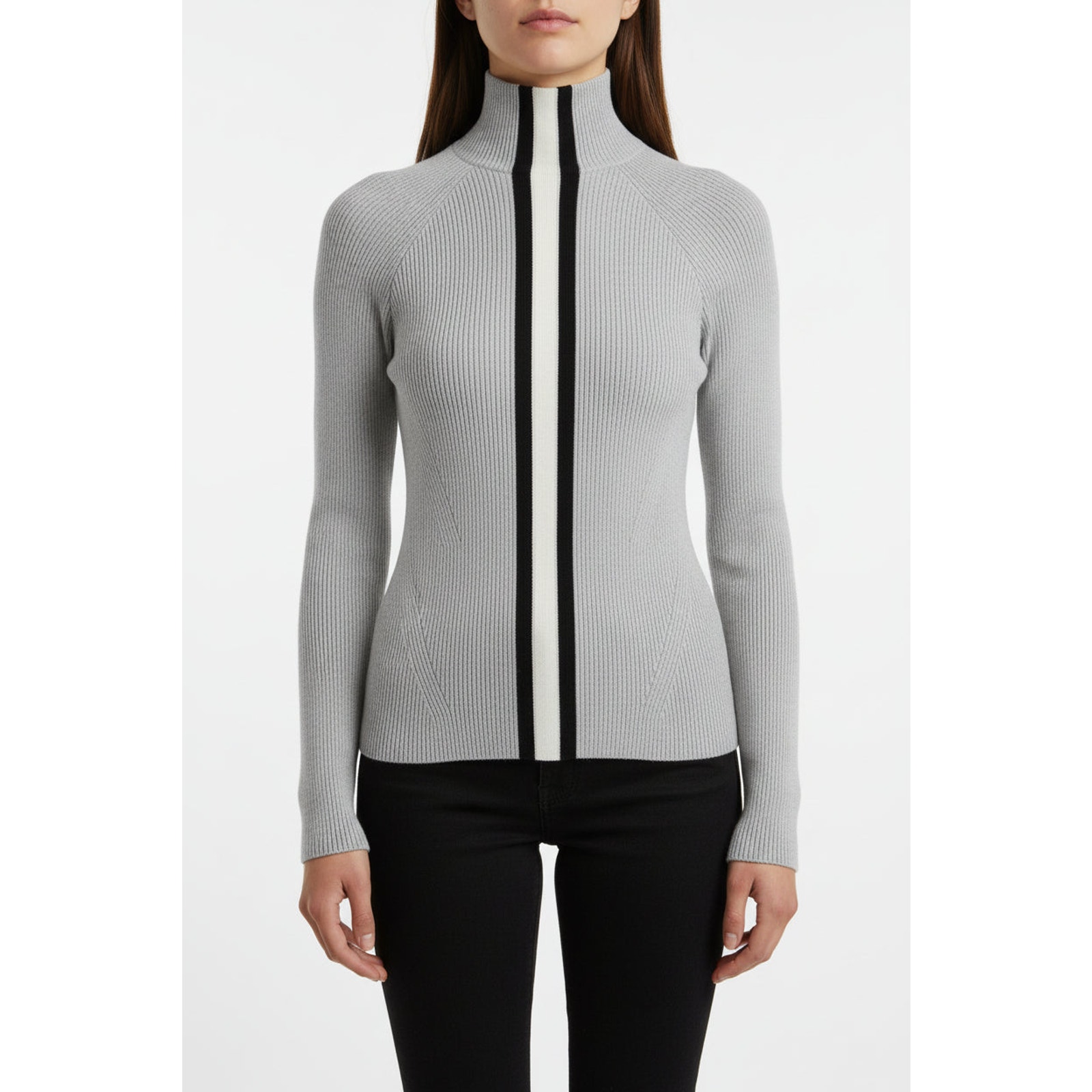 Cordova Soelden Turtleneck Top - Wool Sweatshirt Grey Melange - Medium